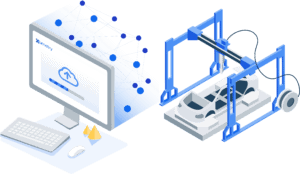 Illustration of digital manufacturing for the automotive industry