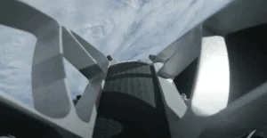 TRACE capsule seconds before ejection from the rocket