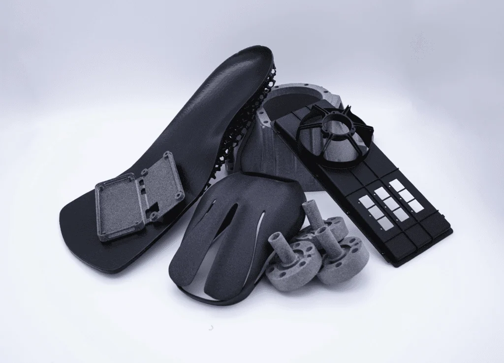 Set of MJF 3D-printed parts with various design and applications