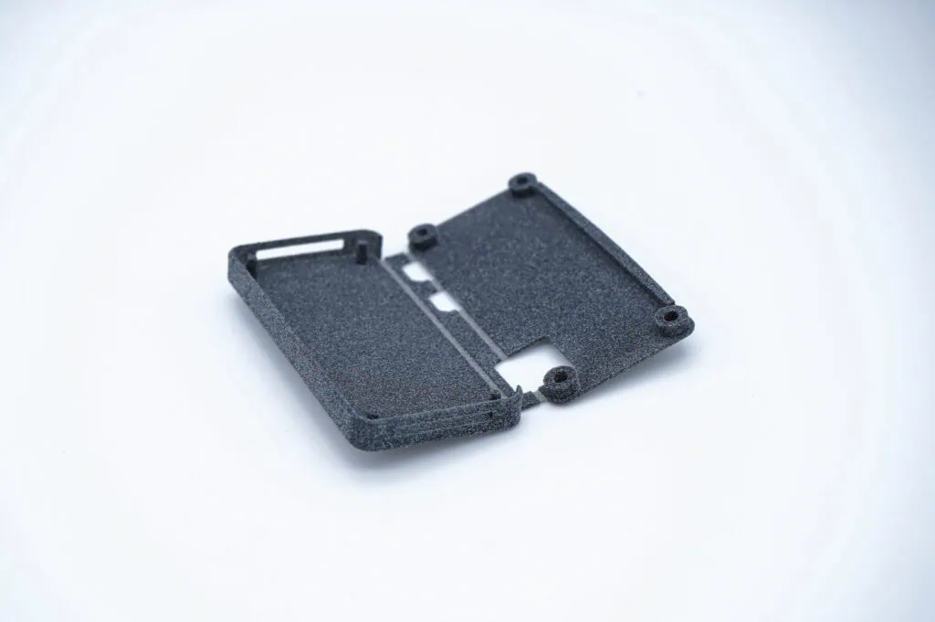 MJF 3D printed part with a snap-fit in PP