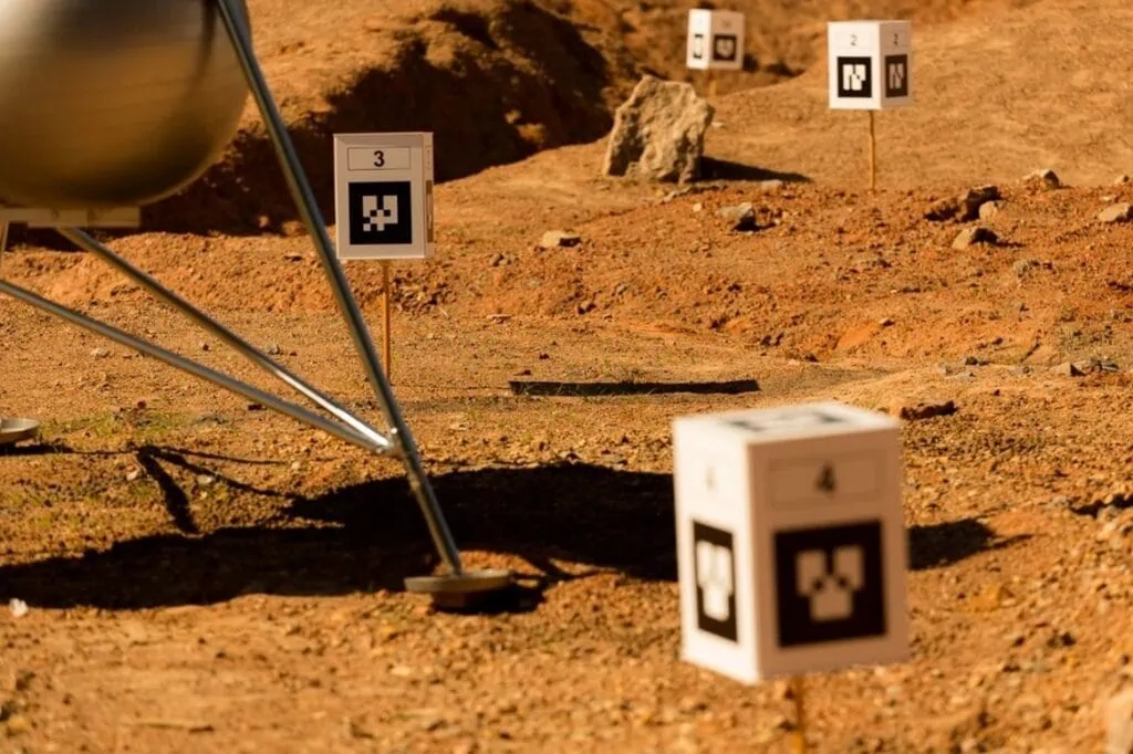 Close-up of the ERC Mars Yard