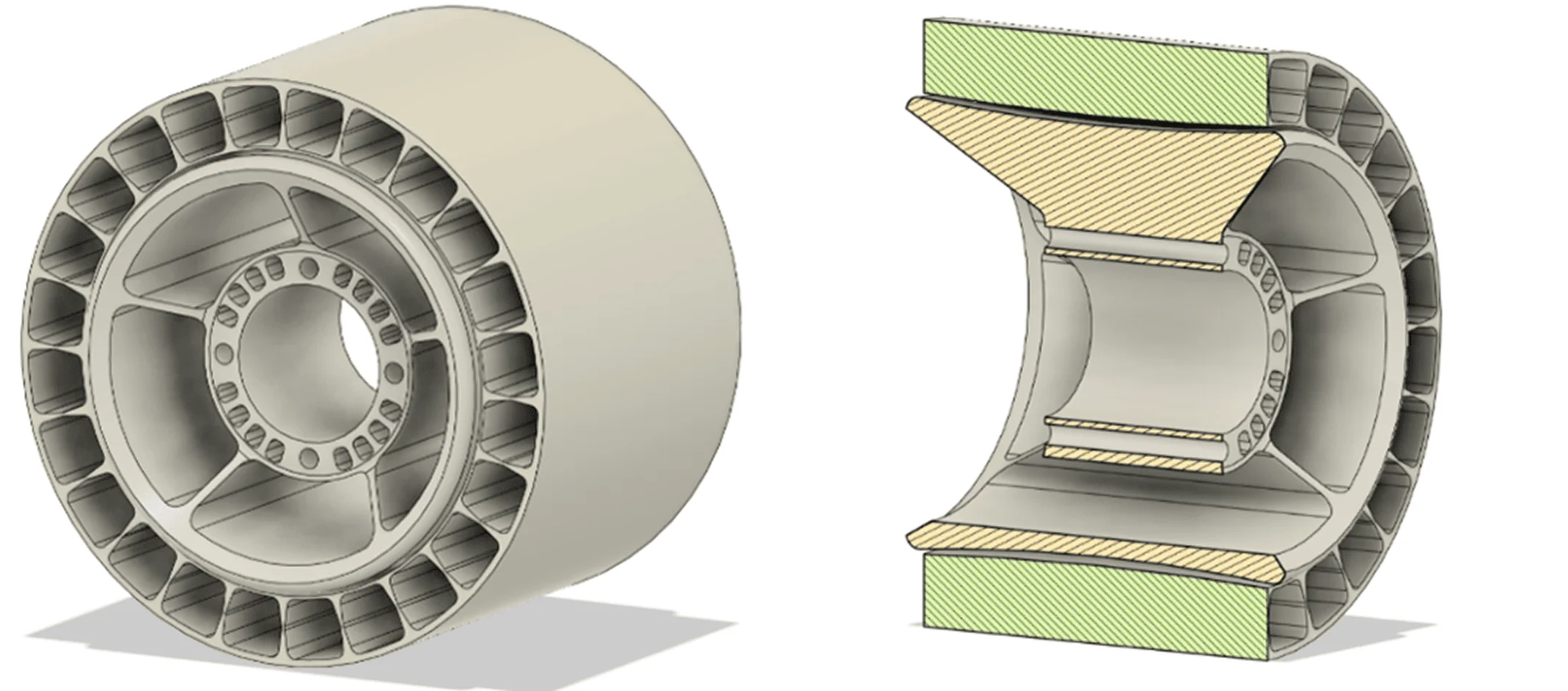 Concept 1 CAD (left) and 