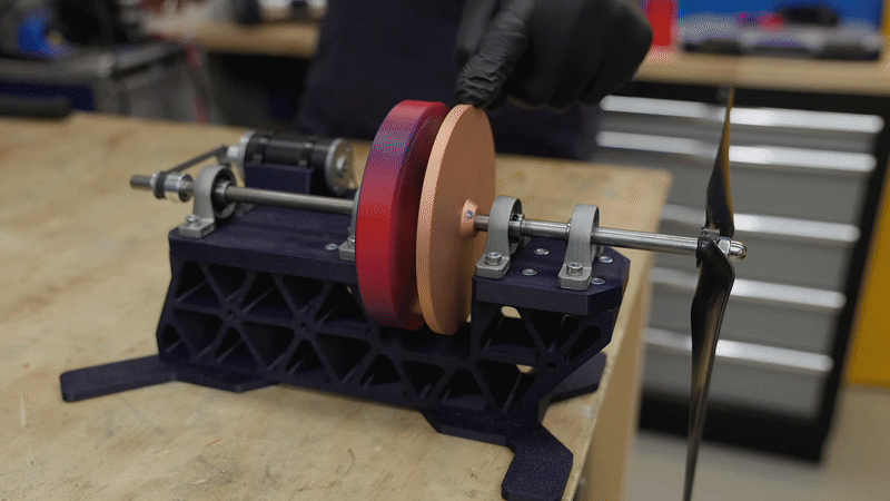 The copper plate begins spinning — driven only by the magnetic field and eddy currents.©