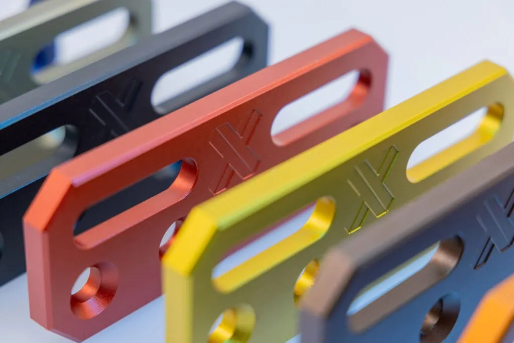Anodized aluminum parts