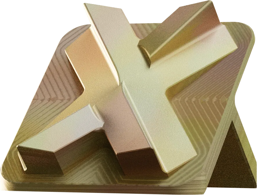Rendered view of gold Alodine finish