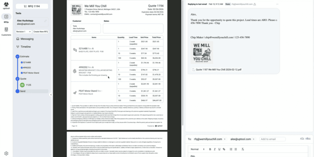 Uptool central dashboard